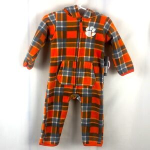 Clemson Colosseum fleece plaid one piece